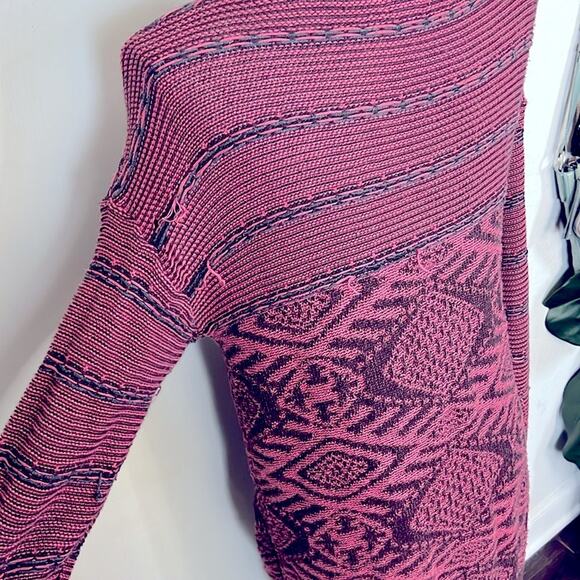 BP Nordstrom Pink & Brown Knit Cardigan Sweater Size Large - Picture 11 of 11